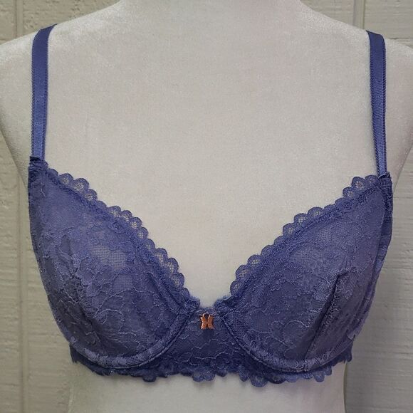 SAVAGE X FENTY Lingerie By Rihanna Violet Lace 32A Bra - Picture 1 of 7
